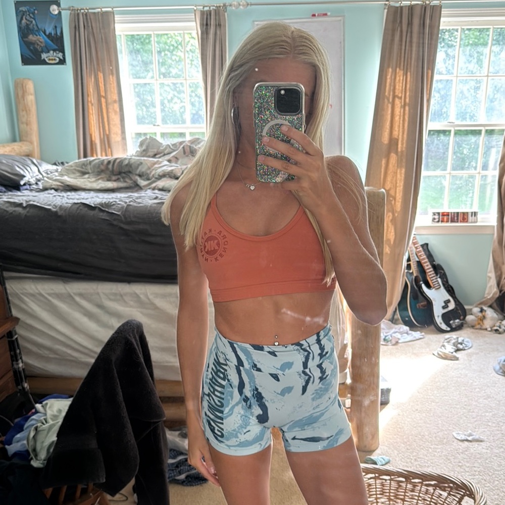 Gymshark Blue and Gray Patterned Shorts - Picture 1 of 4